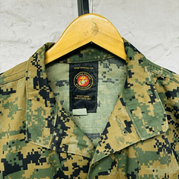 Set USMC MARPAT Digital Woodland Camo Cargo Pants Slant Pocket Shirt US Marines - Picture 4 of 16